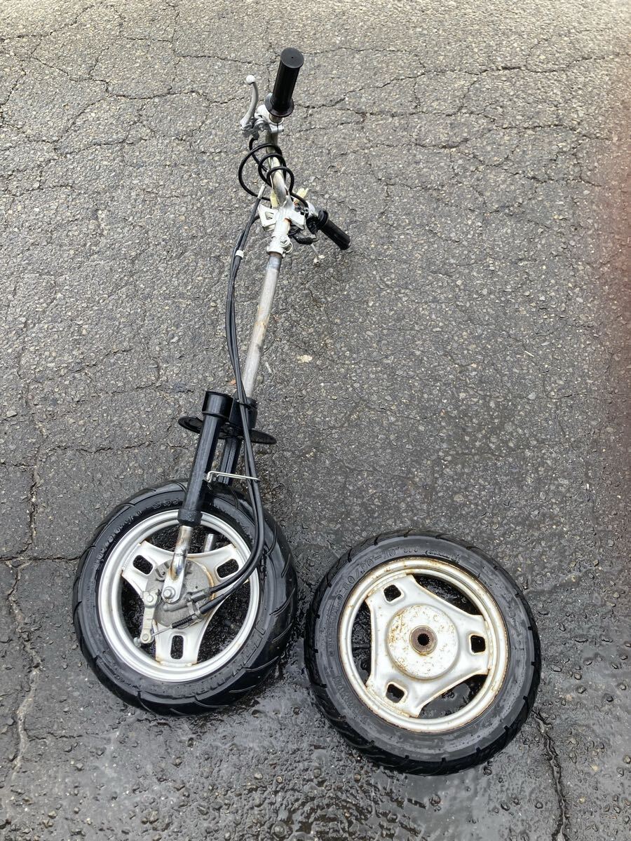 60898■ スズキ レッツ4 バスケット CA43A (138番台〜) フロントフォーク ホイールセット レバー ワイヤー 三又 足回り ハンドル ドラム拍卖