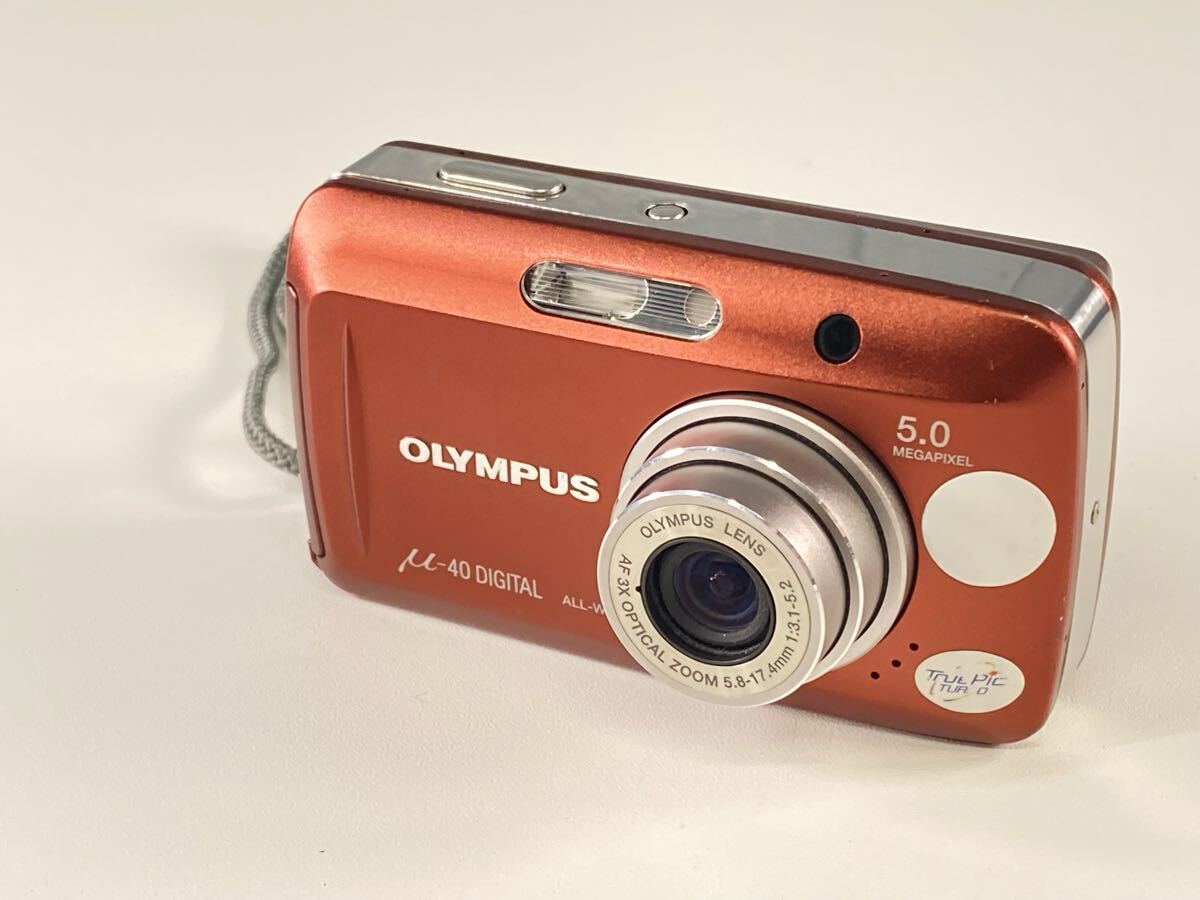 ★通電確認済み OLYMPUS オリンパス DIGITAL μ-40 ミュー オールドコンデジ コンデジ コンパクトデジタルカメラ 現状品 ●管理KA324拍卖