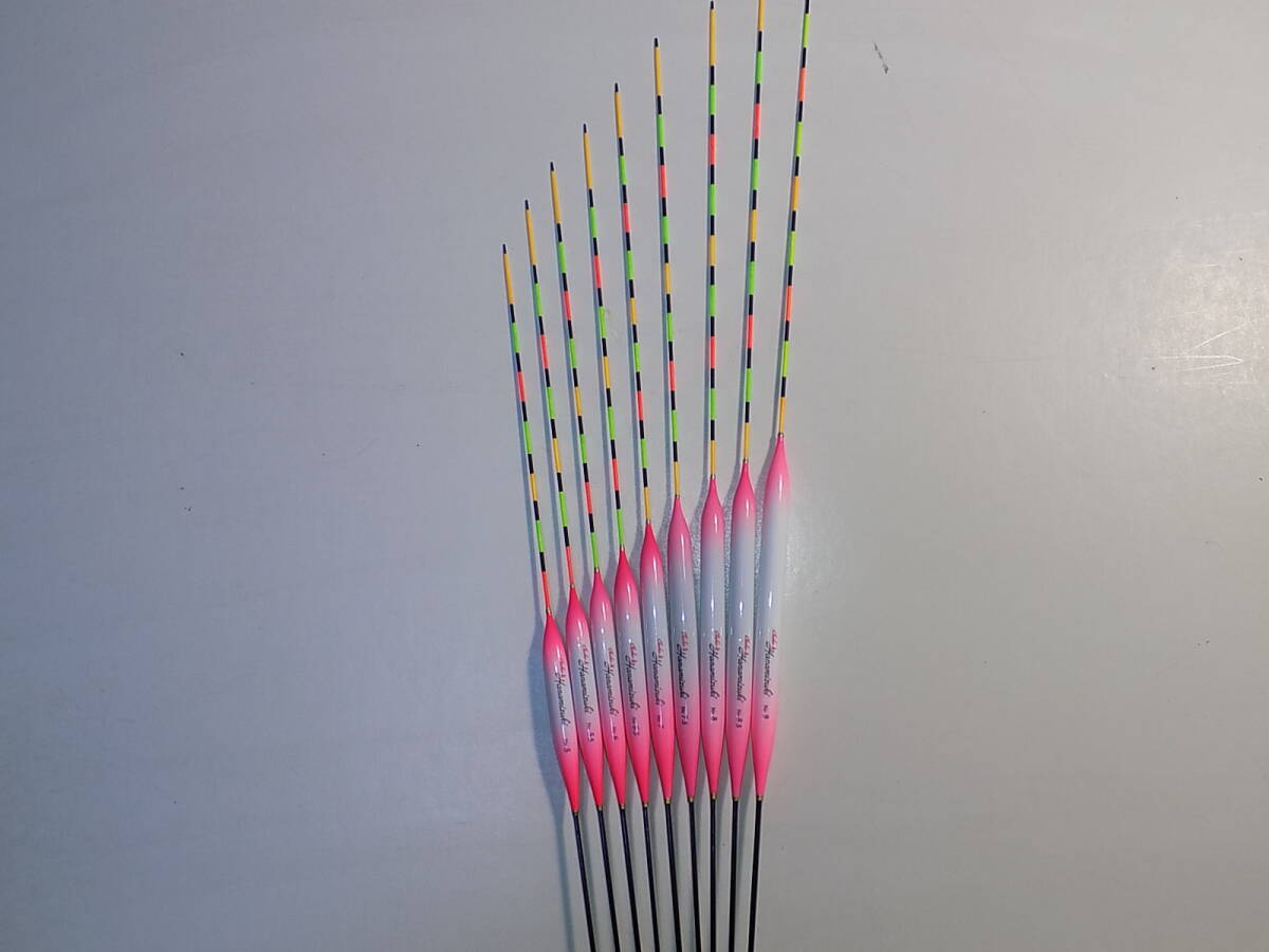 1へら浮き 花水樹 萱浮き浅だな ダンゴ グラスムクトップ 5号~9号の9本の9本の中からお好きなサイズを3本お選びください。拍卖