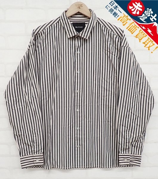 9T5439【クリックポスト対応】DELICIOUS Typewriter Shirt デリシャス ストライプシャツ拍卖