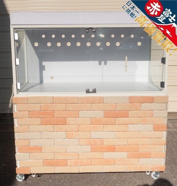 2A2560/ 業務用3面ガラス ペットショーケース ケージ 小動物犬猫 ドッグ キャット トリミング サロン 展示 ゲージ拍卖