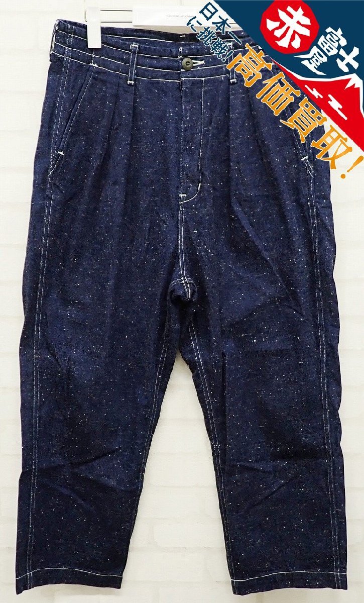 4P1538/KURO ネップワイドデニムパンツ クロ パンツ拍卖