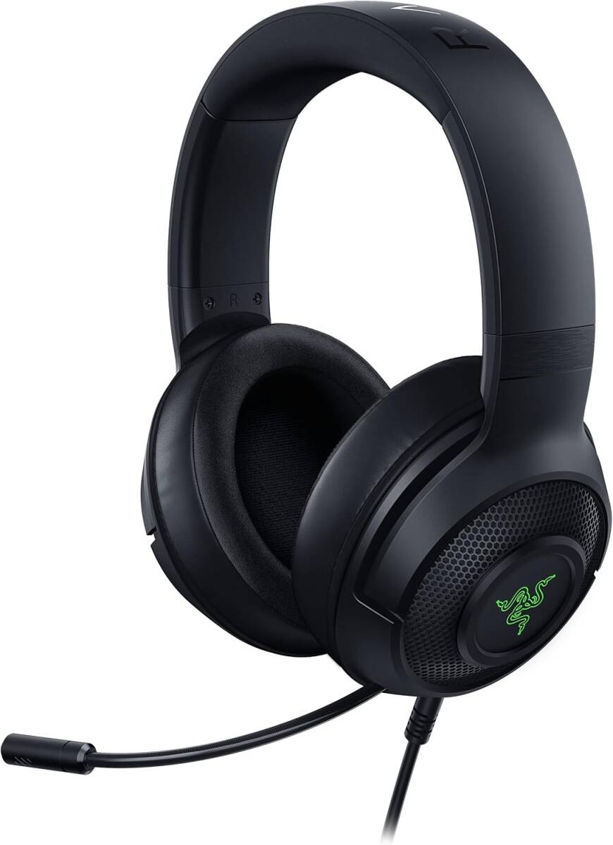 新品 送料無 メーカー保証有 Razer Kraken V3 X ゲーミングヘッドセット ヘッドフォン Black 7.1 サラウンドサウンド RZ04-03750100-R3M1拍卖