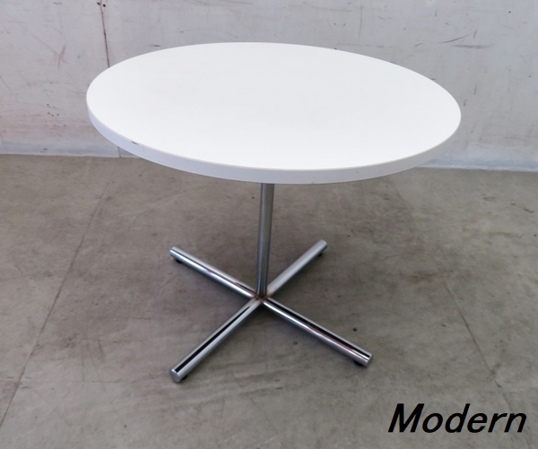 ■P981■美品■ミッドセンチュリー■モダン■メラニン天板×スチール■ホワイト■サイドテーブル■ヴィンテージ■拍卖