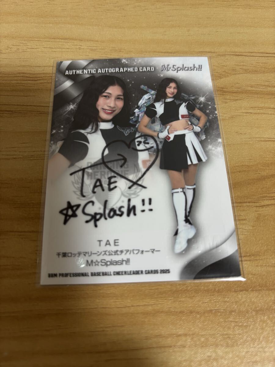 BBM 2025 プロ野球チアリーダーカード DANCING HEROINE M☆Splash!! TAE 直筆サインカード 90枚限定拍卖