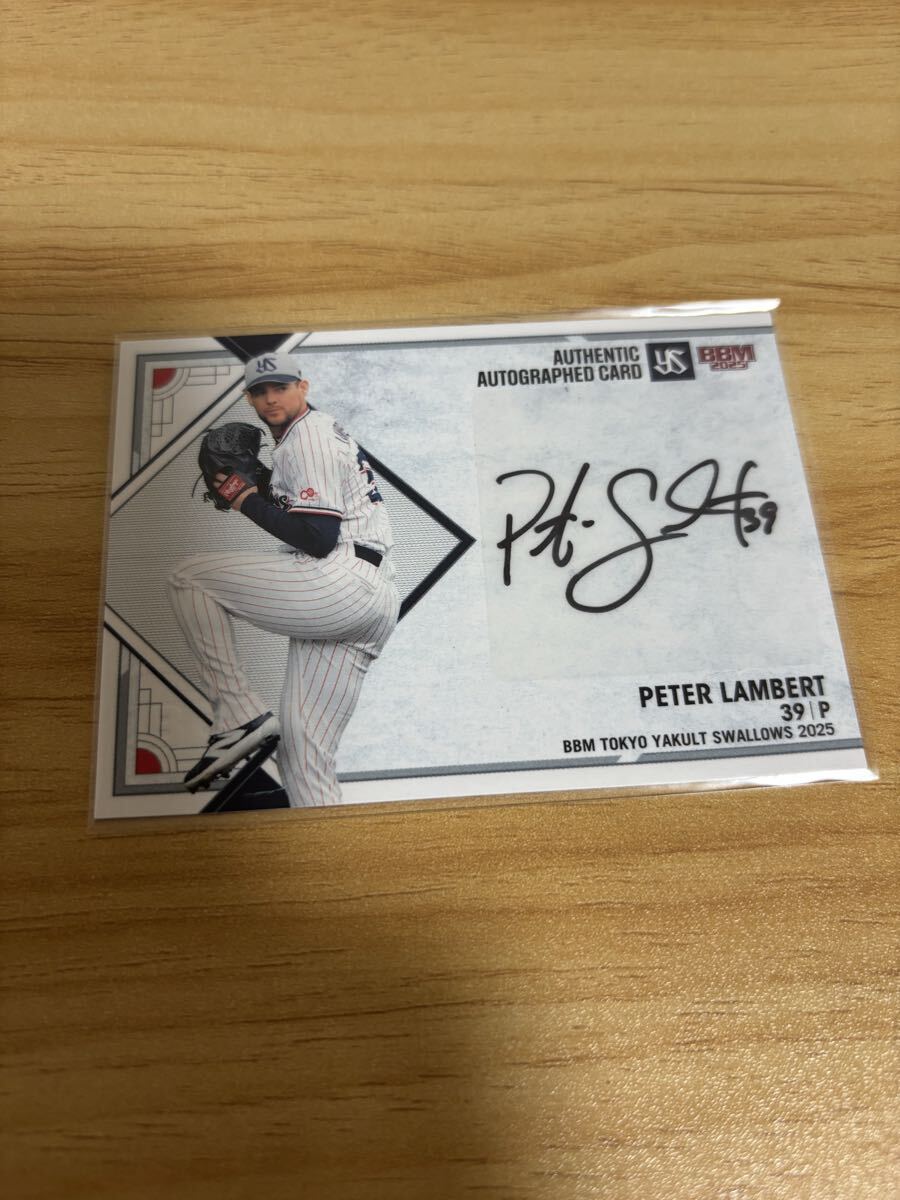 BBM 2025 東京ヤクルトスワローズ ピーター・ランバート 直筆サインカード 90枚限定拍卖