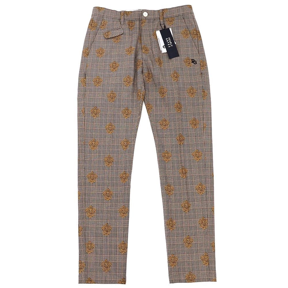 H06255 新品 PEARLY GATES/ソフトサーモ パンツ 【サイズ:6】 ベージュ エンブレムプリント ゴルフウエア パーリーゲイツ メンズ拍卖