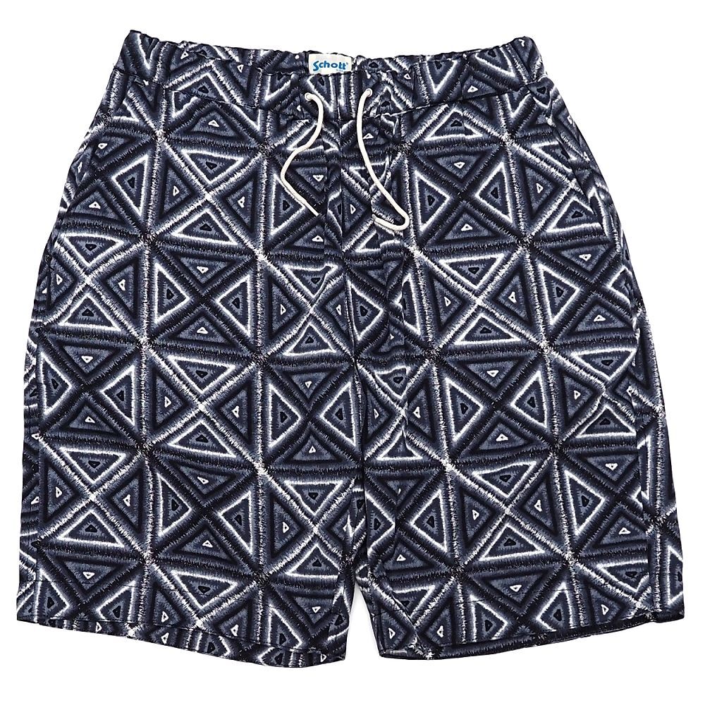 G06407 新品 Schott HAWAIIAN SHORTS ショートパンツ 【サイズ:M】 チャコール GEOMETRIC TRIANGLE ショット メンズ拍卖