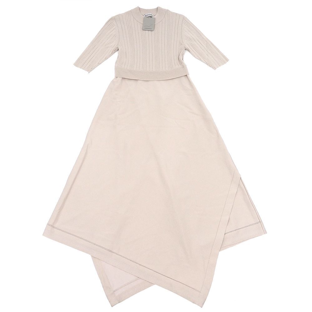 H06120 未使用品 WRAPINKNOT/ニットワンピース 【サイズ:1】 グレージュ STUDIOUS別注 ラッピンノット レディース拍卖