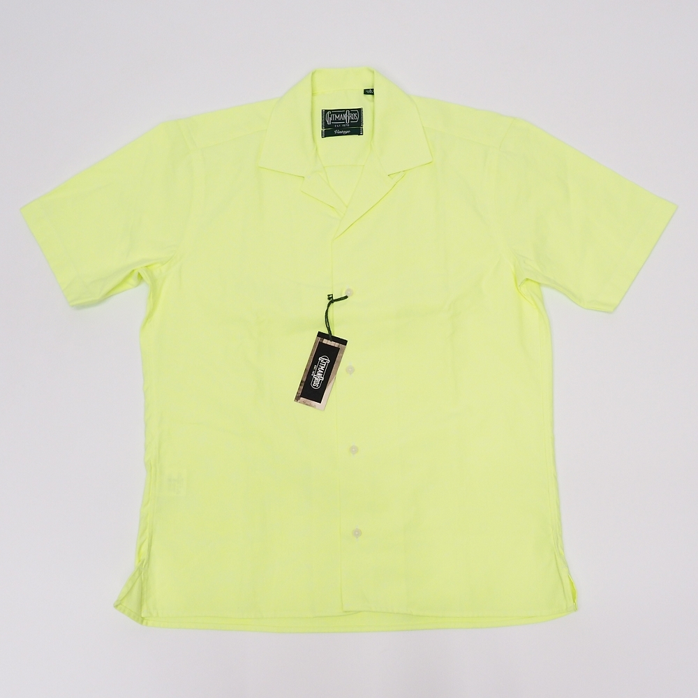 G0698S 新品 GITMAN BROS. Vintage S/S オックスフォードシャツ【サイズ:XS】ライムイエロー アメリカ製 開襟 ギットマンブラザーズ拍卖