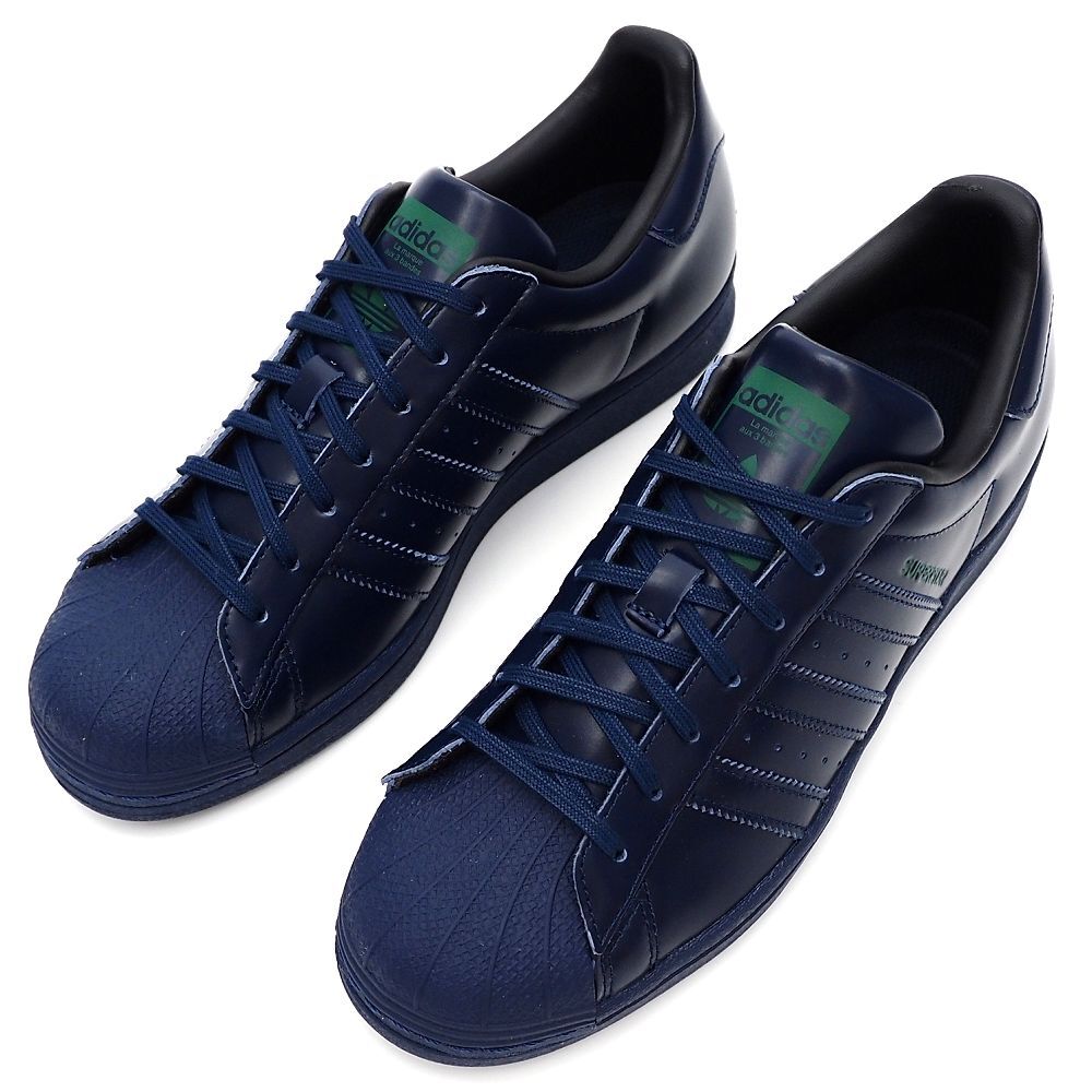 H06481 新品 adidas/SUPERSTAR レザースニーカー 【サイズ:US4.5(22.5cm)】 ネイビー IG8665 スーパースター アディダス レディース拍卖