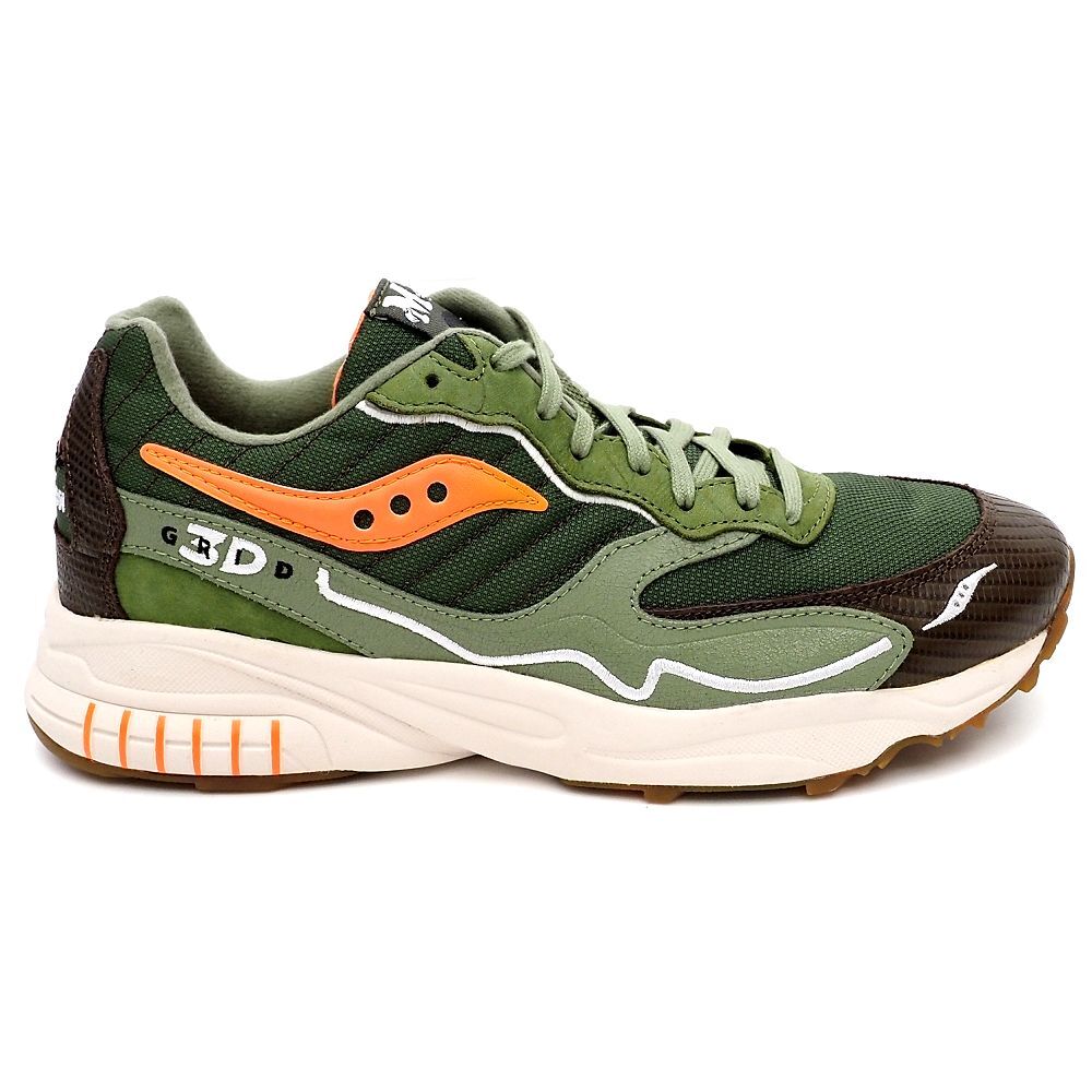 H06542W 未使用品 Saucony × MAYBE/TOMORROW GRID 3D TORTOISE スニーカー【サイズ:US9.5(27.5cm)】カーキ サッカニー メンズ 拍卖