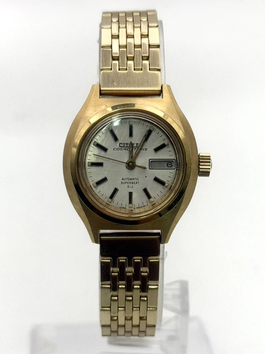 ◎ 1円スタート CITIZEN シチズン COSMOSTAR V2 コスモスター AUTOMATIC SUPERBEAT 腕時計 デイト拍卖