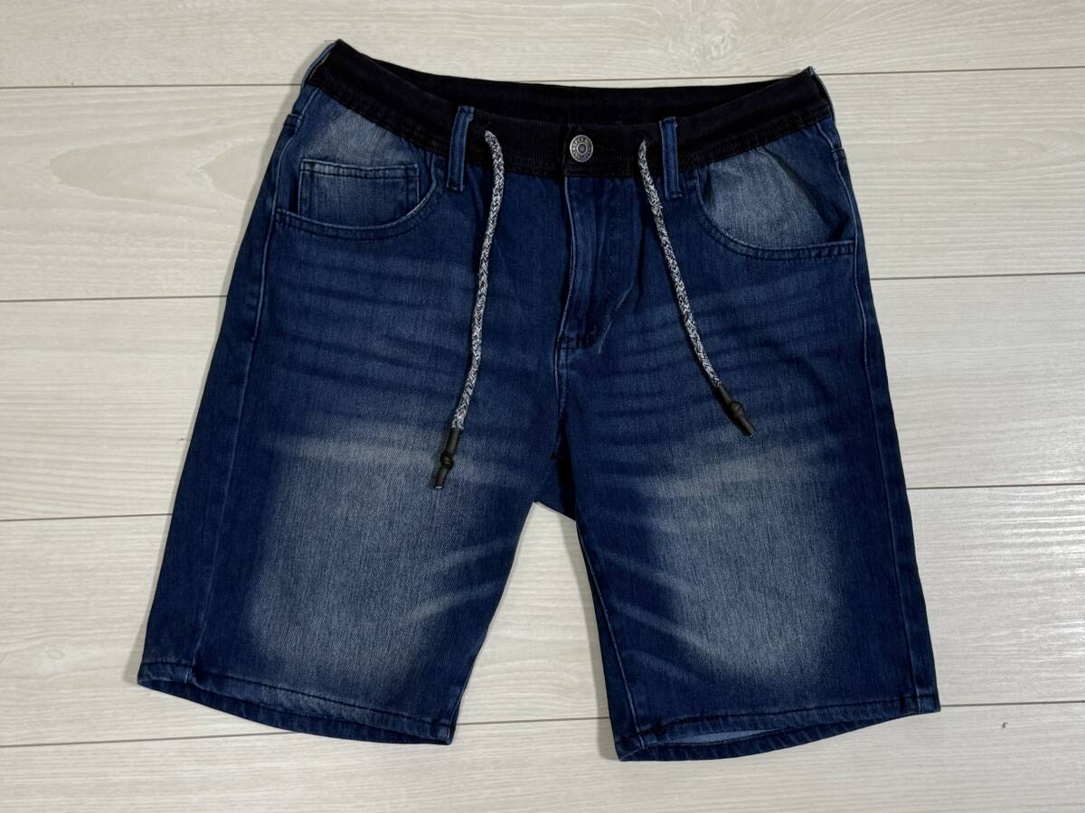 ★BACK NUMBER バックナンバー 強ストレッチ デニム ハーフパンツ S★拍卖