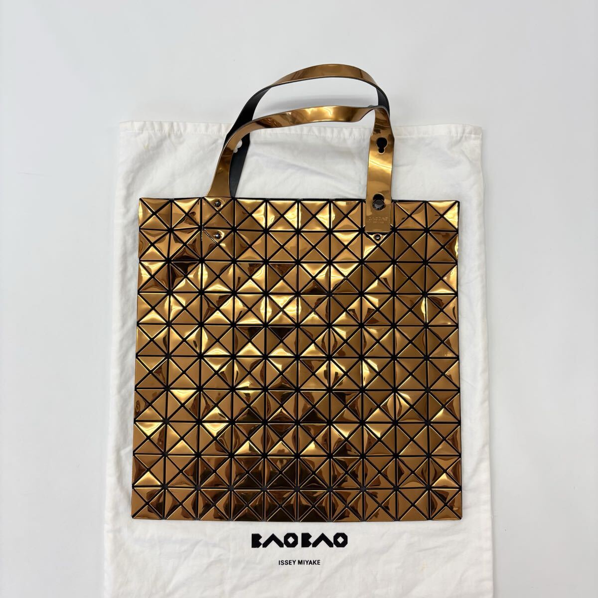 レアカラー BAO BAO BAOBAO バオバオ ISSEY MIYAKE イッセイミヤケ トート バッグ TOTO BAG メタリック ブロンズ ゴールド 系 709-0150拍卖