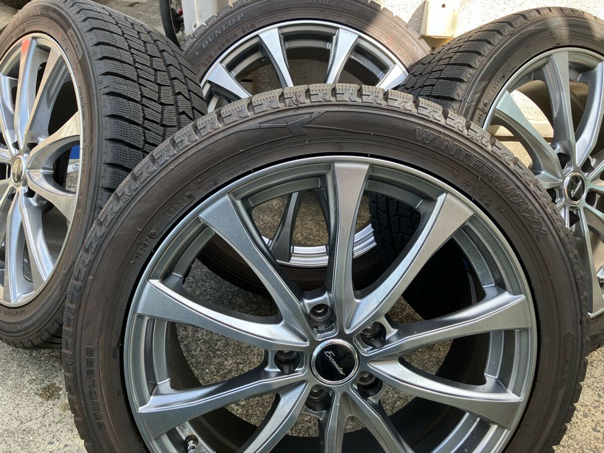 ◆2023年製バリ山/WM02付き◆スタッドレスSET×4本◆225/45R18◆PCD114.3-5H◆7J+48◆レガシイ/インプ/ヴェゼル/オデッセイ/レヴォーグ/拍卖