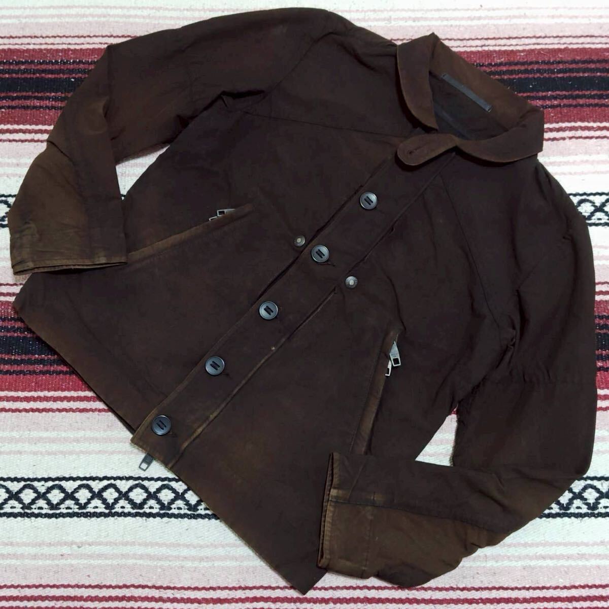 イタリア製◎極上フェード感◎【GRIFFIN】グリフィン フィールドジャケット ライトアウター ミリタリー デザイナーズ ブラウン M /Y35988ji拍卖