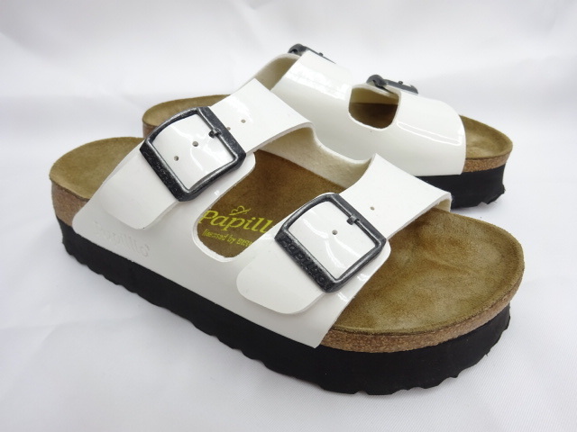 Papillio Arizona Platform 23cm 36 パピリオ アリゾナ パテント プラットフォーム 厚底仕様 サンダル ビルケンシュトック BIRKENSTOCK 拍卖