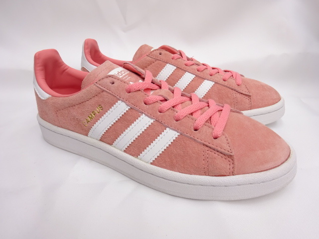 2018年製 adidas ORIGINALS CAMPUS W 22.5cm アディダス オリジナルス キャンパス スエード ピンク ホワイト拍卖