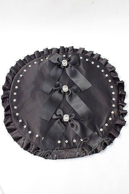 Ank Rouge / リボンうちわケース 黒 Y-25-08-30-074-CA-ZA-SZ-ZY拍卖