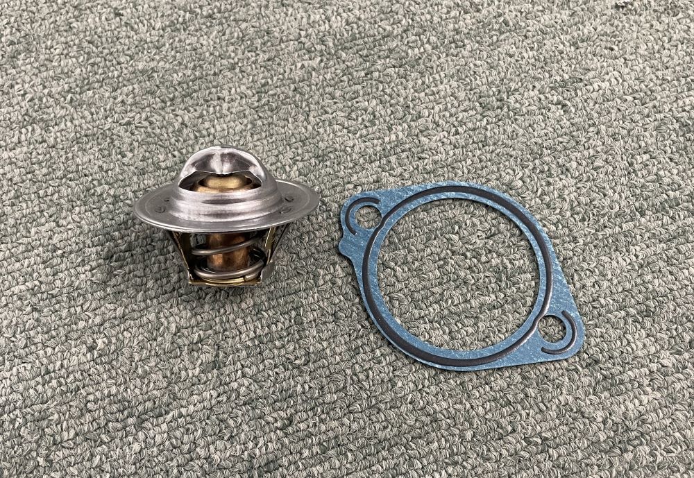 三菱旧車用 ローテンプサーモスタット+純正ガスケット スタリオン ランタボ コルトギャラン GTO FTO G62B G63B G54B 4G32 4G52拍卖