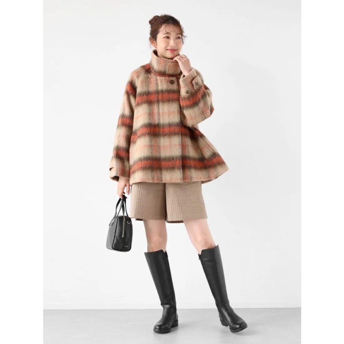 ヴァン Vin ストライプキルトハーフパンツ (モカ)YAMADAYAヤマダヤ拍卖