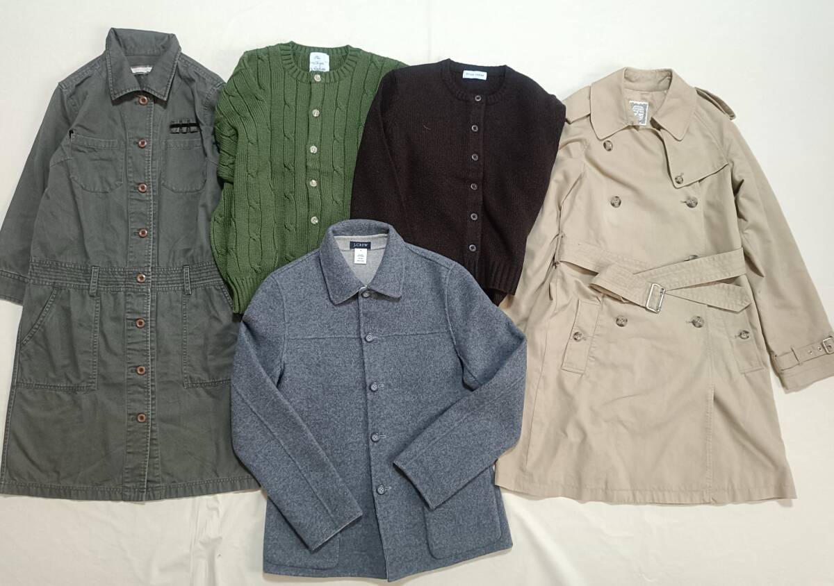 宅急便送料込み 5点 まとめ売り レディース S M セット ラルフ Polo Jeans トレンチコート J.CREW コート シップス カーディガン 8016拍卖