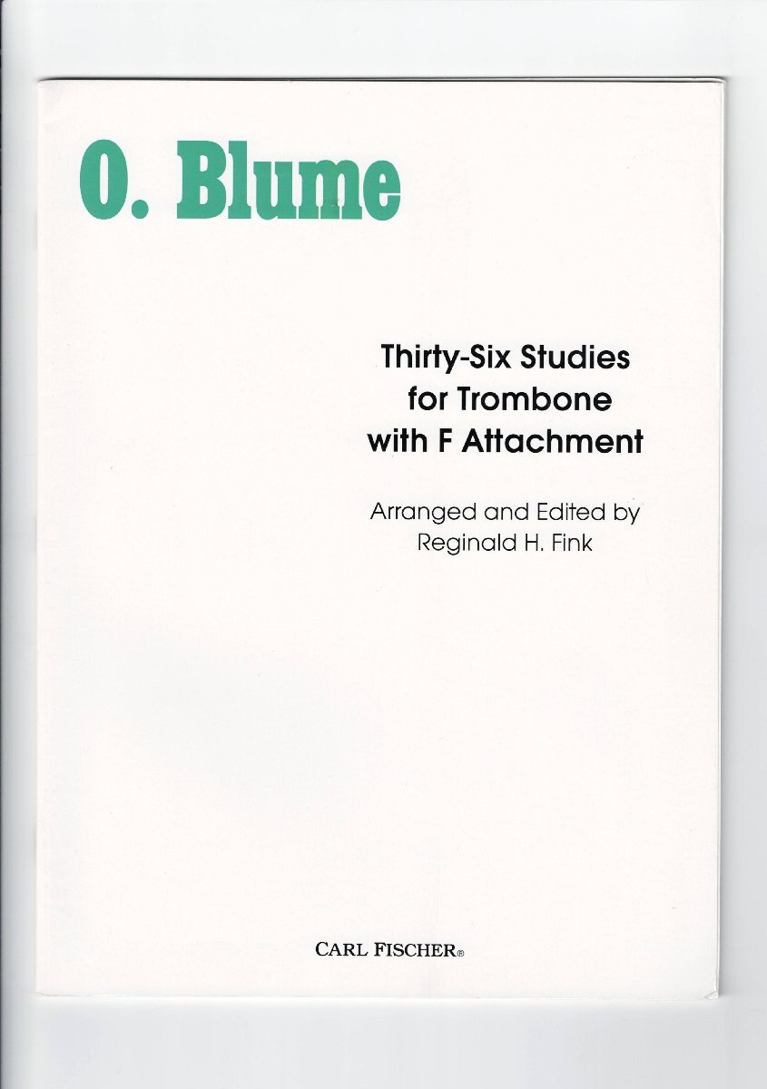 送料無料 トロンボーン教則本 ブルーム:36の練習曲 Fアタッチメント付トロンボーンのための 教本 テナー・バス ブルーメ拍卖