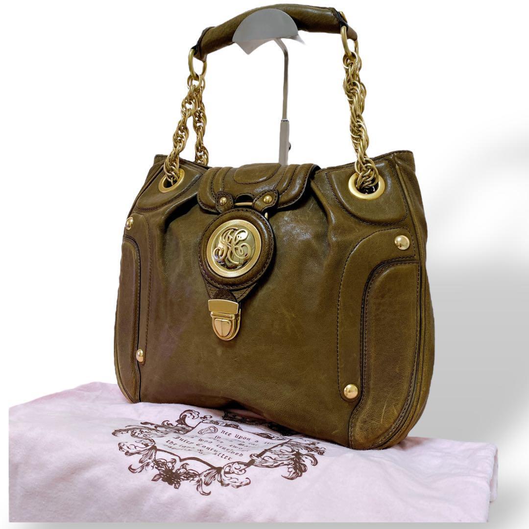 ジューシークチュール JUICY COUTURE ハンドバッグ チェーンショルダー レザー y2k拍卖