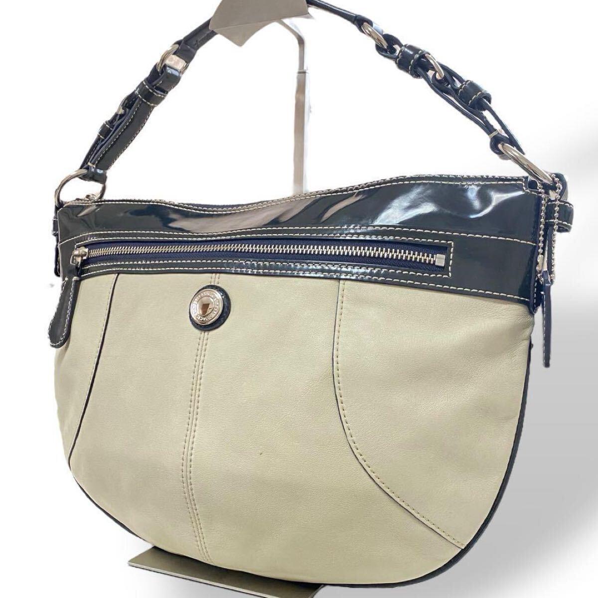 Coach One Shoulder Bag Half Moon 14886 ワンショルダーバッグ レザー エナメル 半月拍卖