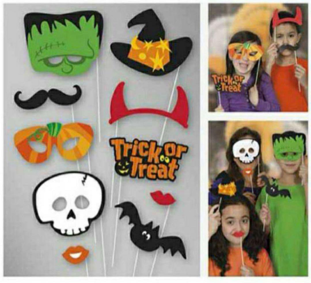 ハロウィンフォトプロップス ハロウィンパーティー用フォトブースキット拍卖