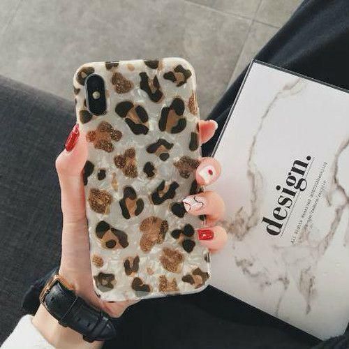 ベージュ系 ヒョウ柄 iphoneケース拍卖