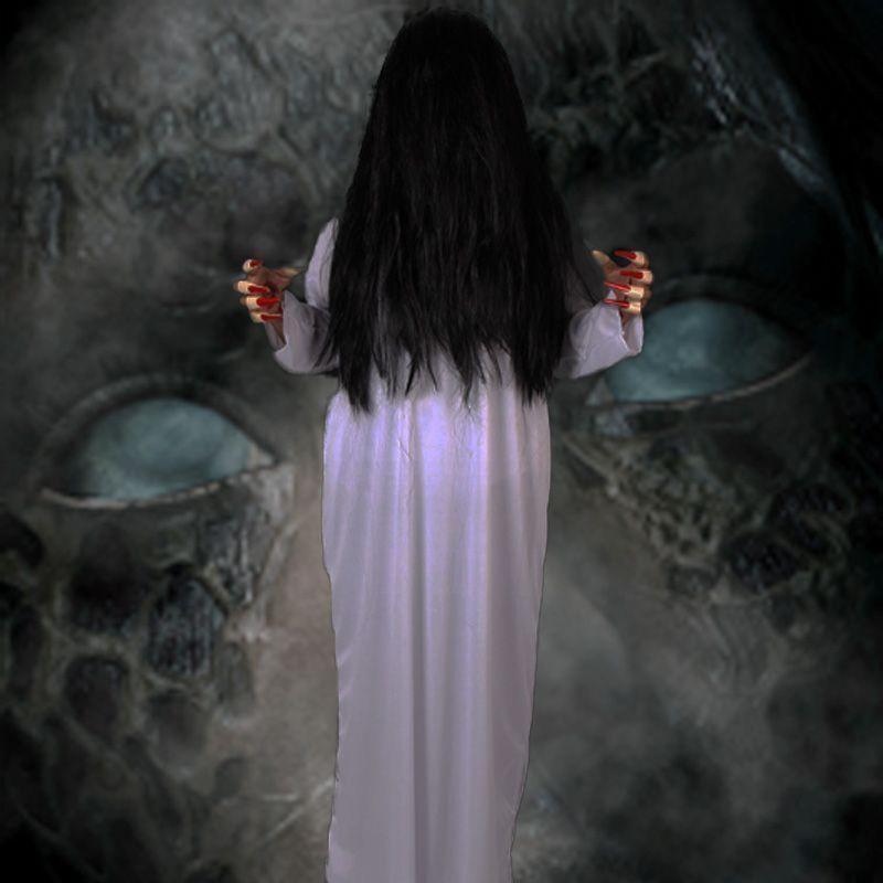 貞子 ハロウィン コスプレ 仮装 カツラ 2点セット 白拍卖