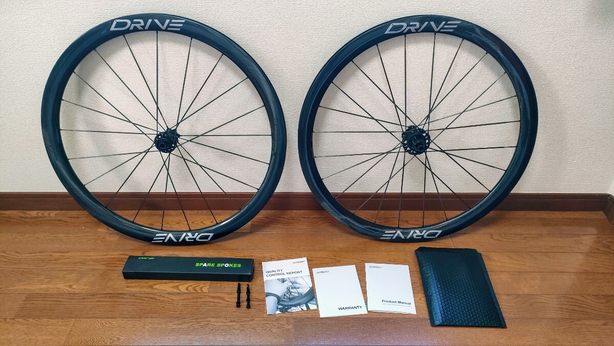 【未使用】Elitewheels DRIVE 40D ディスクブレーキ シマノフリー カーボンホイール クリンチャー/チューブレス拍卖