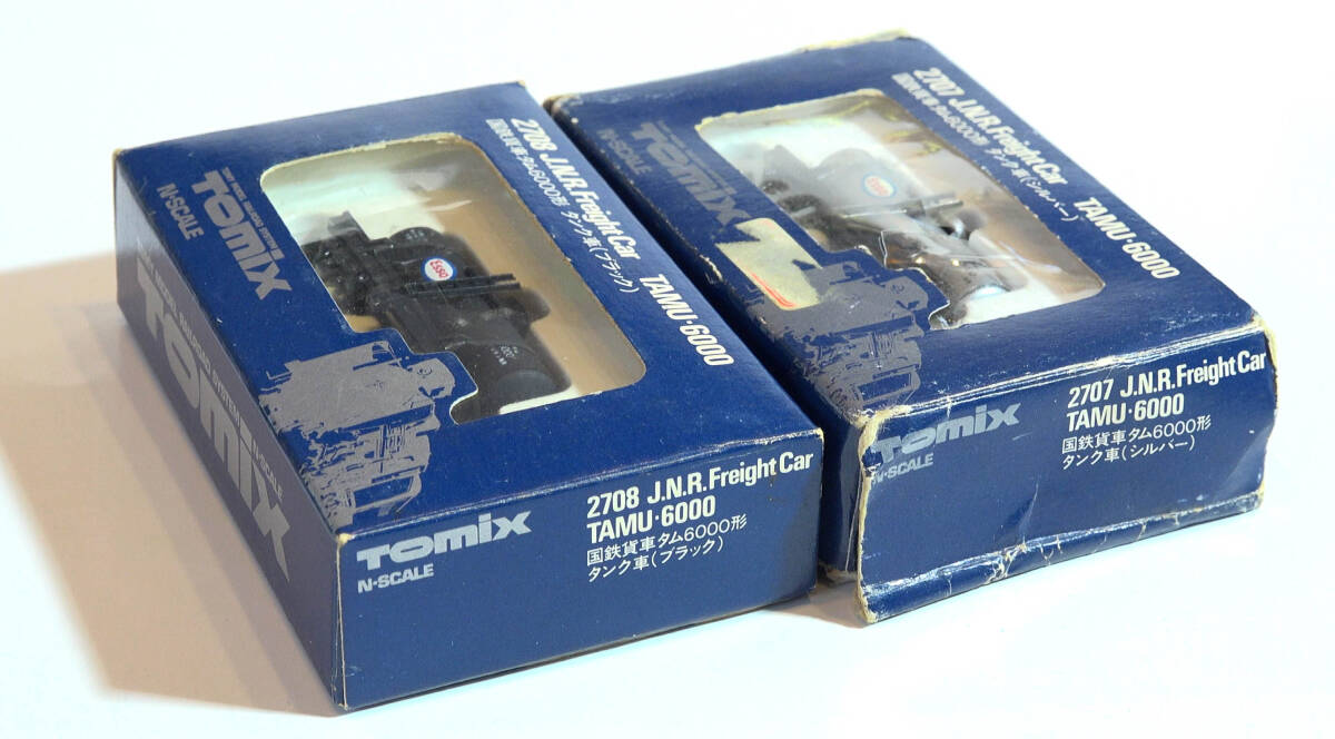 【H57Y64】TOMIX「タム6000 シルバー」「タム6000 ブラック」計2両 ケースなし 私有貨車 タンク車 中古Nゲージ ジャンク トミックス拍卖