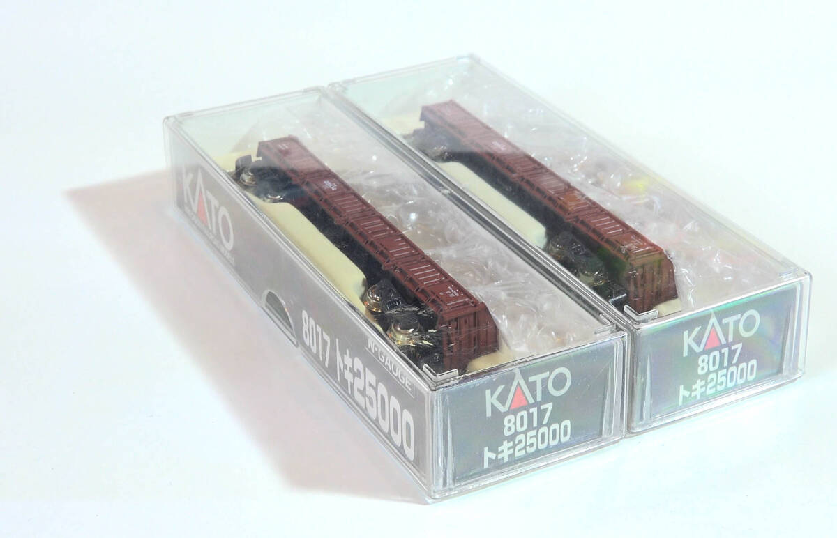 【G48848●】KATO「No.8017 トキ25000」×2両 ケース入り 国鉄無蓋車 貨物列車 中古Nゲージ ジャンク カトー拍卖