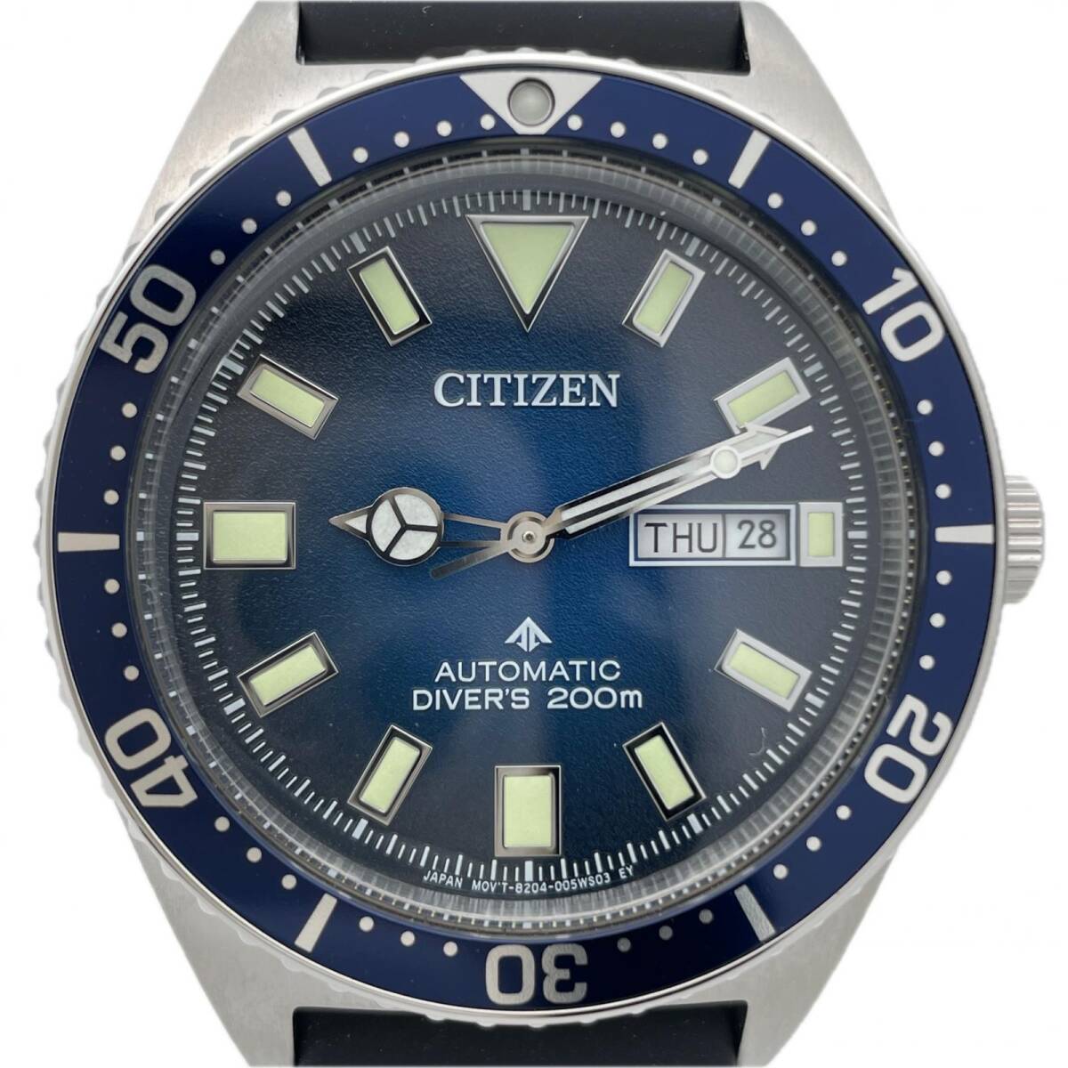 美品 シチズン プロマスター NY0129-07L/8204-A5K1202 腕時計 自動巻き ネイビー文字盤 CITIZEN ダイバーズ ◆2008拍卖
