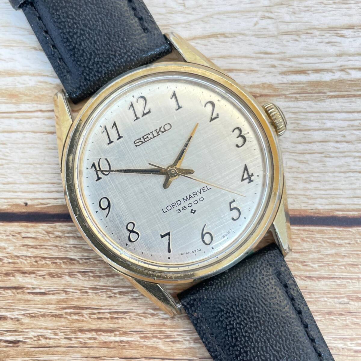 セイコー ロードマーベル36000 5740-8000 手巻き メンズ 腕時計 アンティーク 稼働品 絹目文字盤 SEIKO 中古 ◆2008拍卖