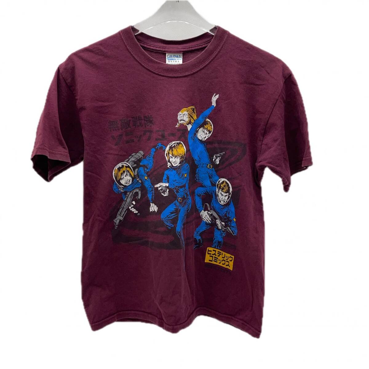 GILDAN Tシャツ メンズ 90s SONIC YOUTH 無敵戦隊ソニックユース ヒステリック コミックス ◆2001拍卖