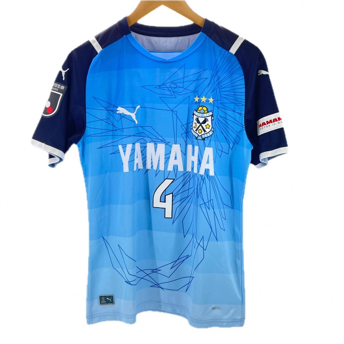 【中古】 PUMA プーマ ジュビロ磐田 ユニフォーム 半袖Tシャツ メンズ ブルー サイズL 2021年 大津祐樹 スレ等あり ◆2003拍卖