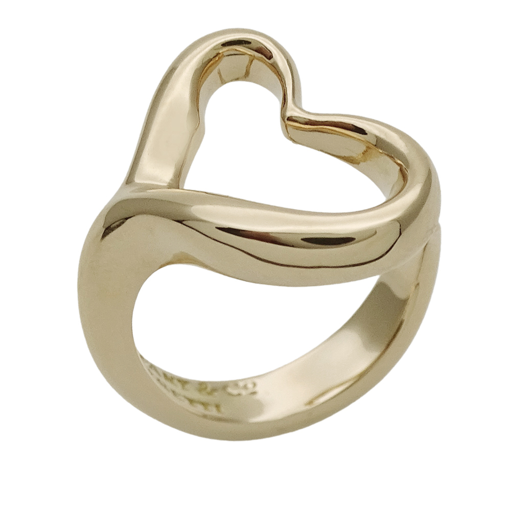 ティファニー TIFFANY&Co. リング レディース ブランド 指輪 750YG エルサペレッティ オープンハート イエローゴールド 約11号 ジュエリー拍卖