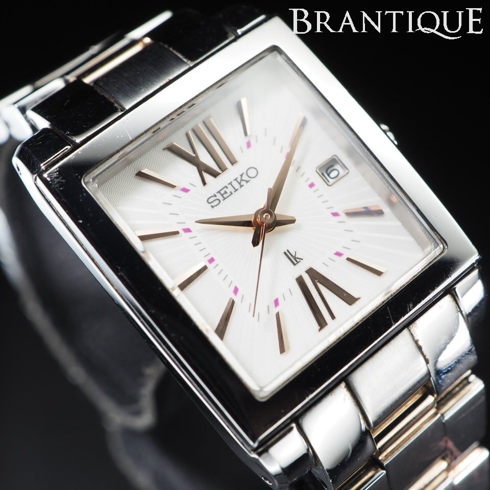 ■1円~■ SEIKO セイコー lk ルキア SS QZ クォーツ スクエア 7N82-0FK0 USED 稼働 レディース 腕時計 「27558」拍卖