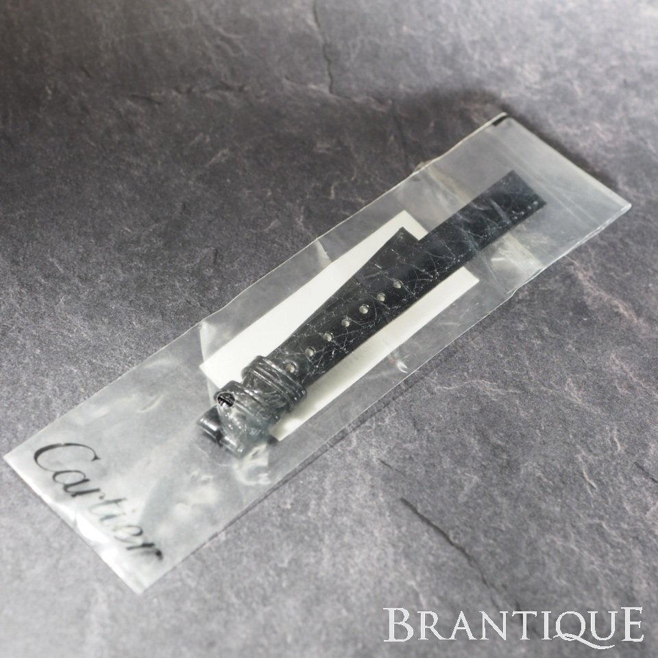 ◆即決あり/美品◆ Cartier カルティエ 純正革ベルト 尾錠なし レディース腕時計用 12/12mm ブラック 黒 「00000」拍卖