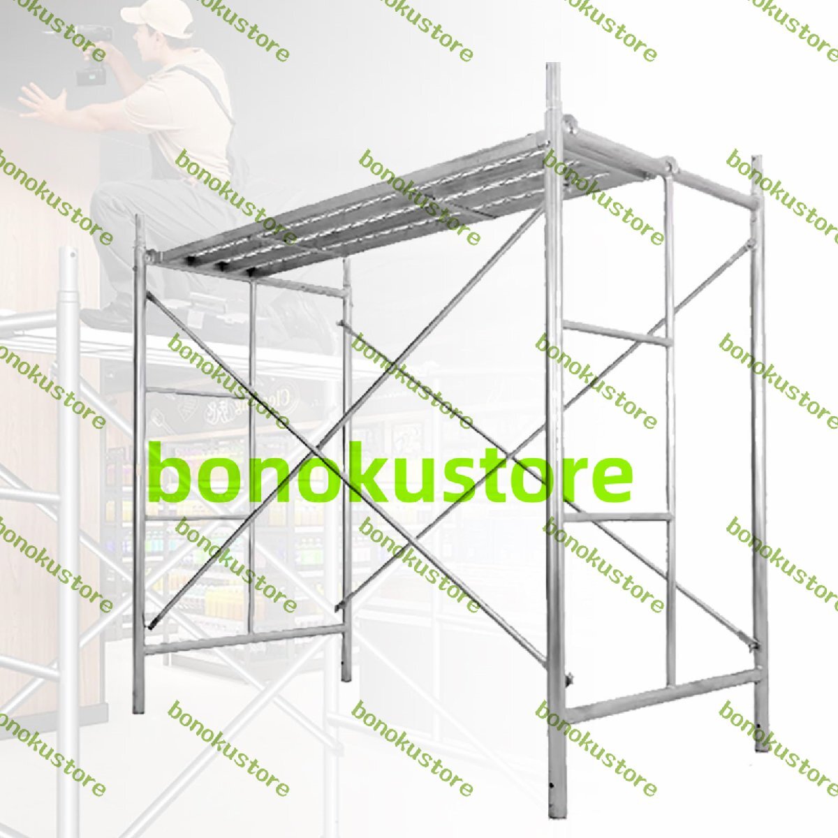 高所作業台 足場台 作業用踏台 足場板 折りたたみ足場 安定した構造 組み立て簡単 作業用足場 作業用階段 (2.0厚さ 170x95x180cm拍卖