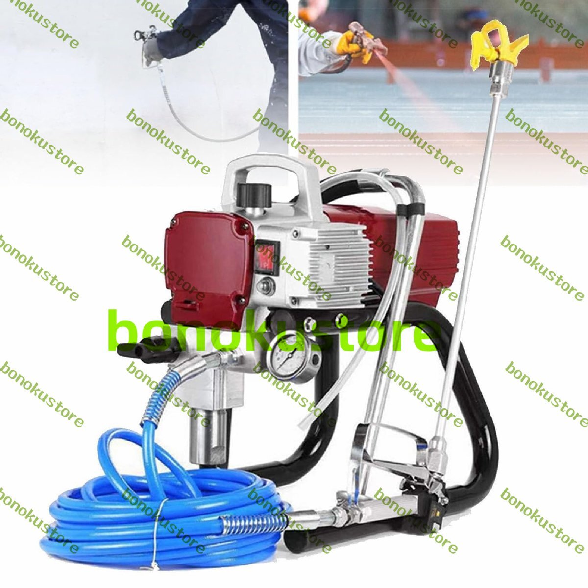 高圧エアレスラテックス塗装機 電動エアレス塗装機 電気高圧エアレス噴霧機 エアレススプレー 効率的で均一 最大圧力は3300PSIに達し拍卖