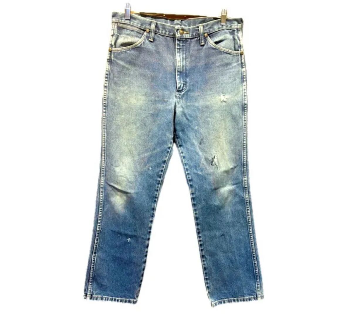 90s 00s wrangler W34 MADE IN Mexico デニムパンツ ラングラー 936PWD ブロークンデニム メキシコ製 古着 ヴィンテージ拍卖