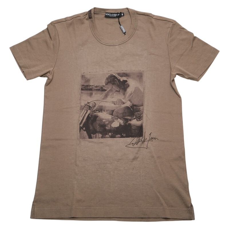 ドルチェアンドガッバーナ スティーブ マックイーン Tシャツ サイズ:44 ブラウン コットン メンズ DOLCE&GABBANA 【中古】拍卖