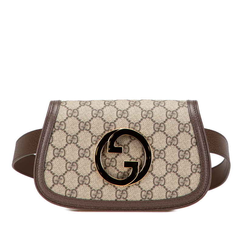 グッチ GGスプリーム ブロンディ ボディバッグ 703807 ベージュ ブラウン PVC レザー レディース GUCCI 【中古】拍卖