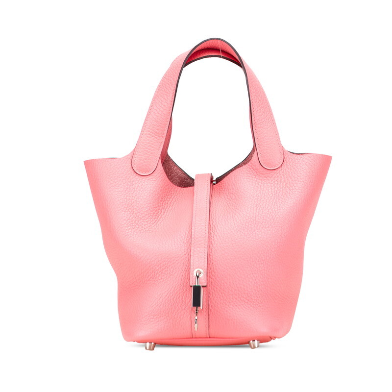 エルメス ピコタンロックPM ハンドバッグ ローズアザレピンク シルバー金具 トリヨンクレマンス レディース HERMES 【中古】拍卖