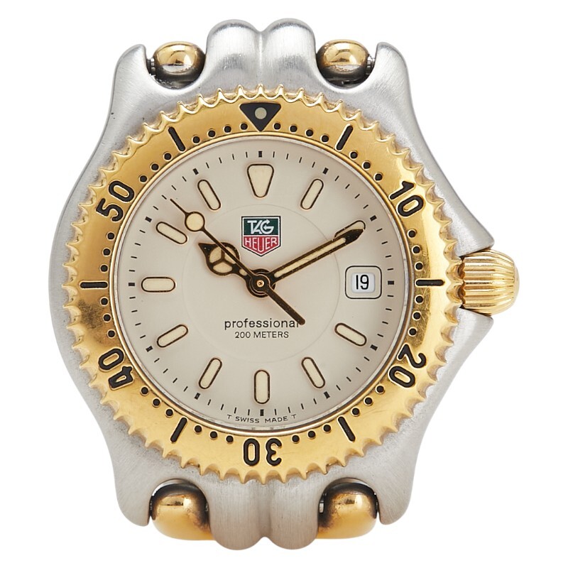 タグホイヤー プロフェッショナル 腕時計 WG1321-2 クオーツ ベージュ文字盤 ステンレススチール メッキ レディース TAG HEUER 【中古】拍卖